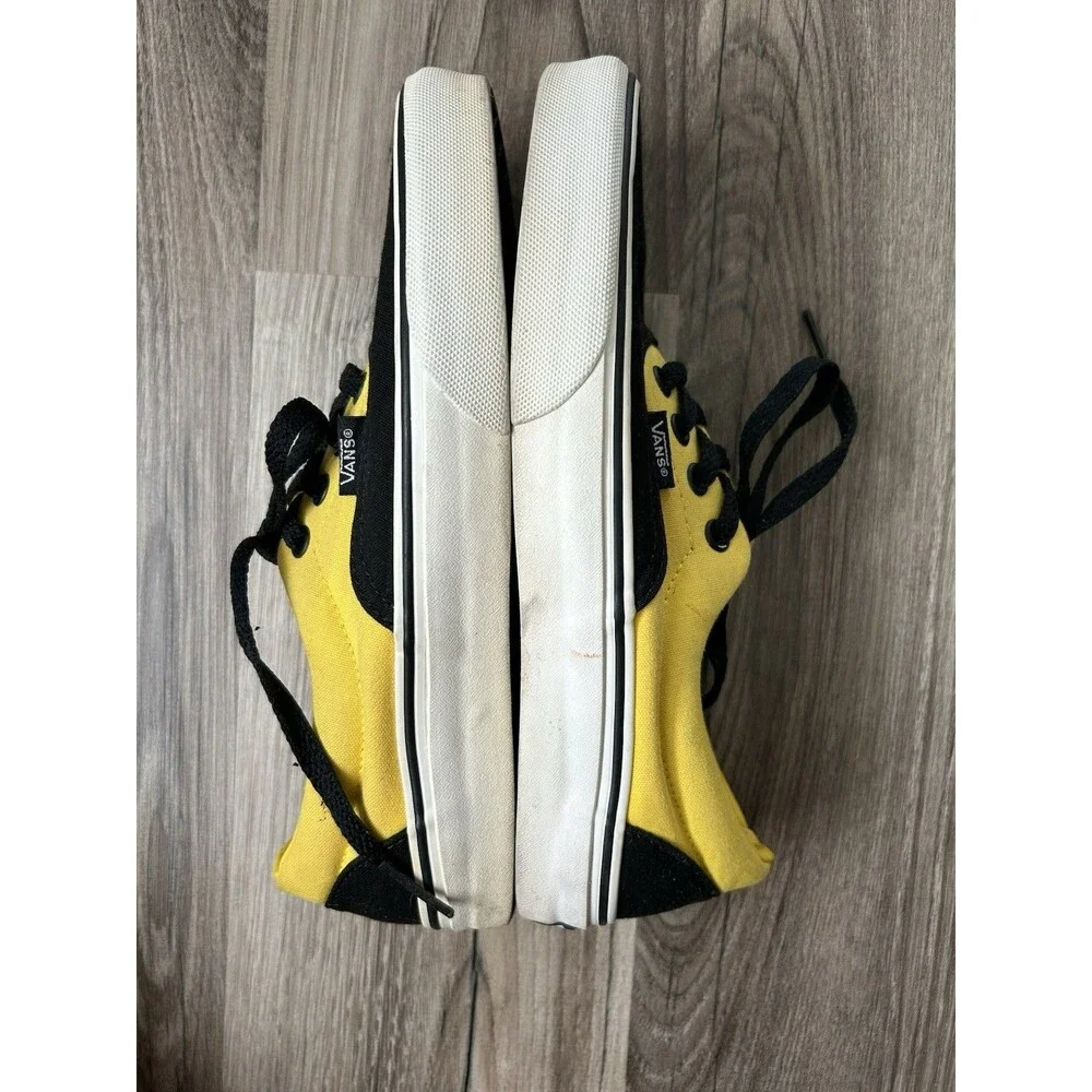VANS Era Sneakers Black And Yellow Men’s 6 Women’s 7.5 Low Top Skate Shoes EUC
